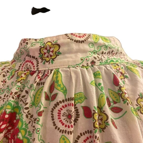 Gap Boho Inspired Floral Henley Long Sleeve Top Size Medium - Picture 9 of 13